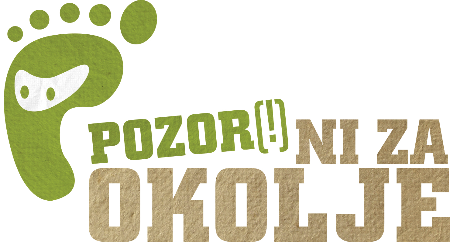 pozor ni za okolje logotip brez low
