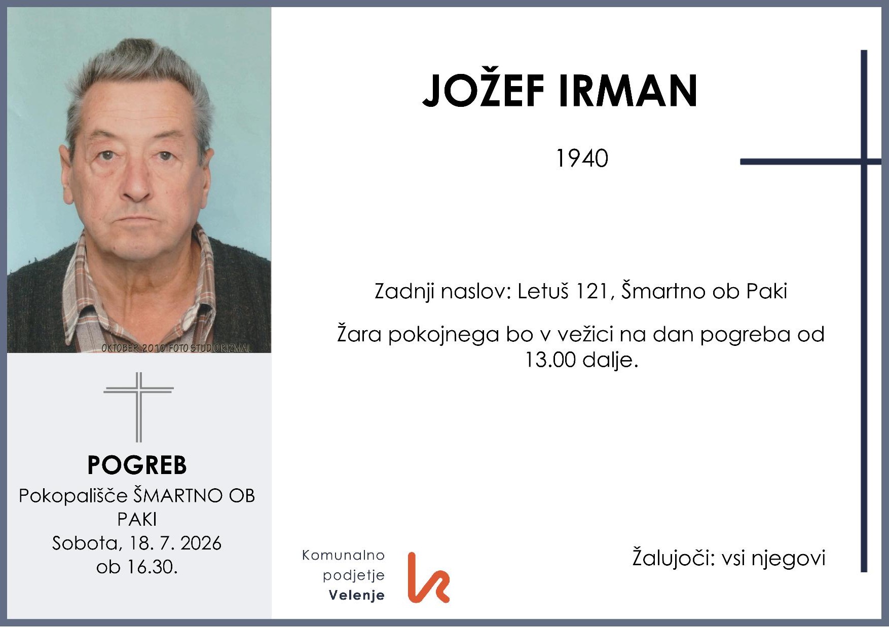 Irman Jožef 1940 1