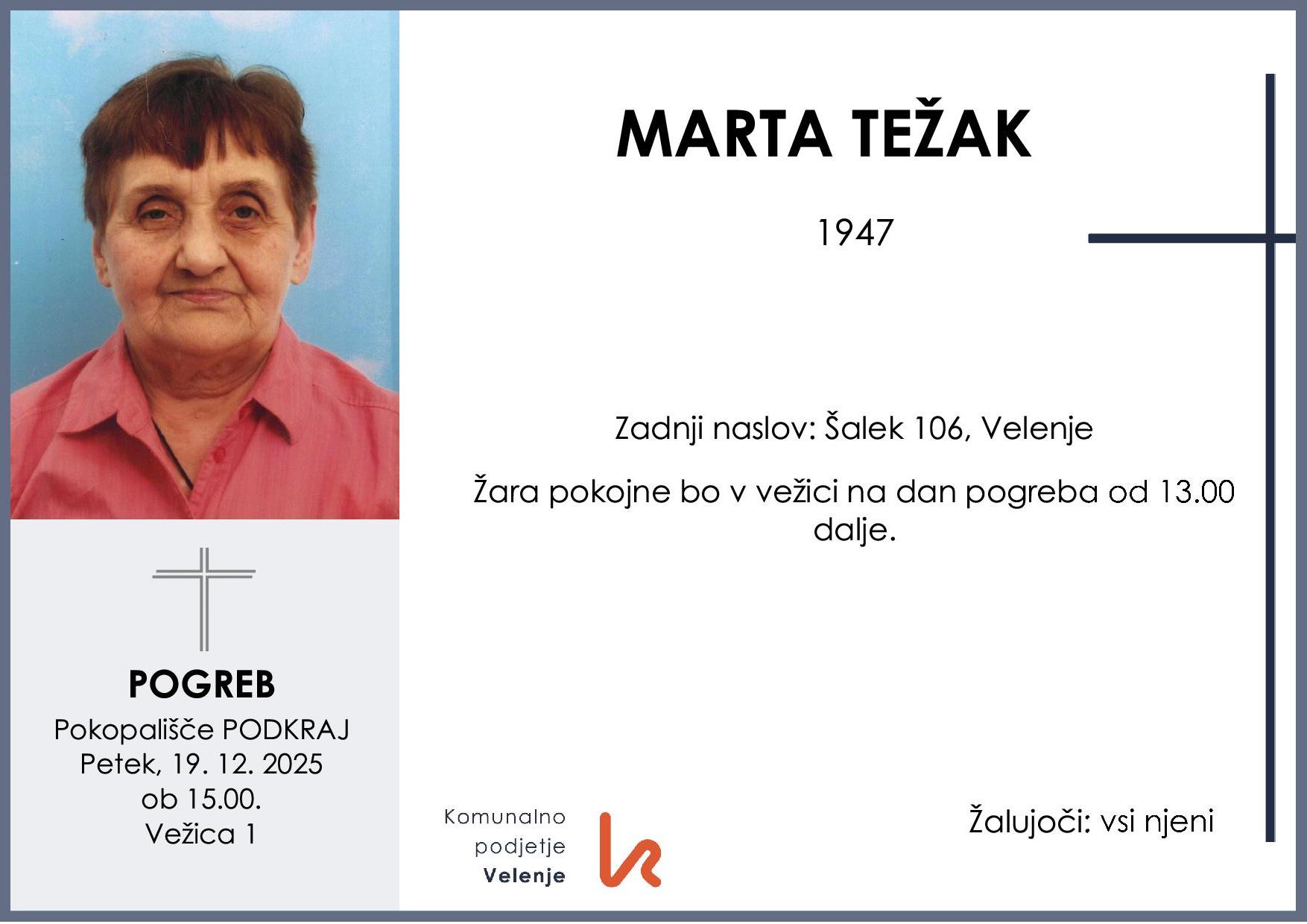 OsmrtnicaTežakMarta1947