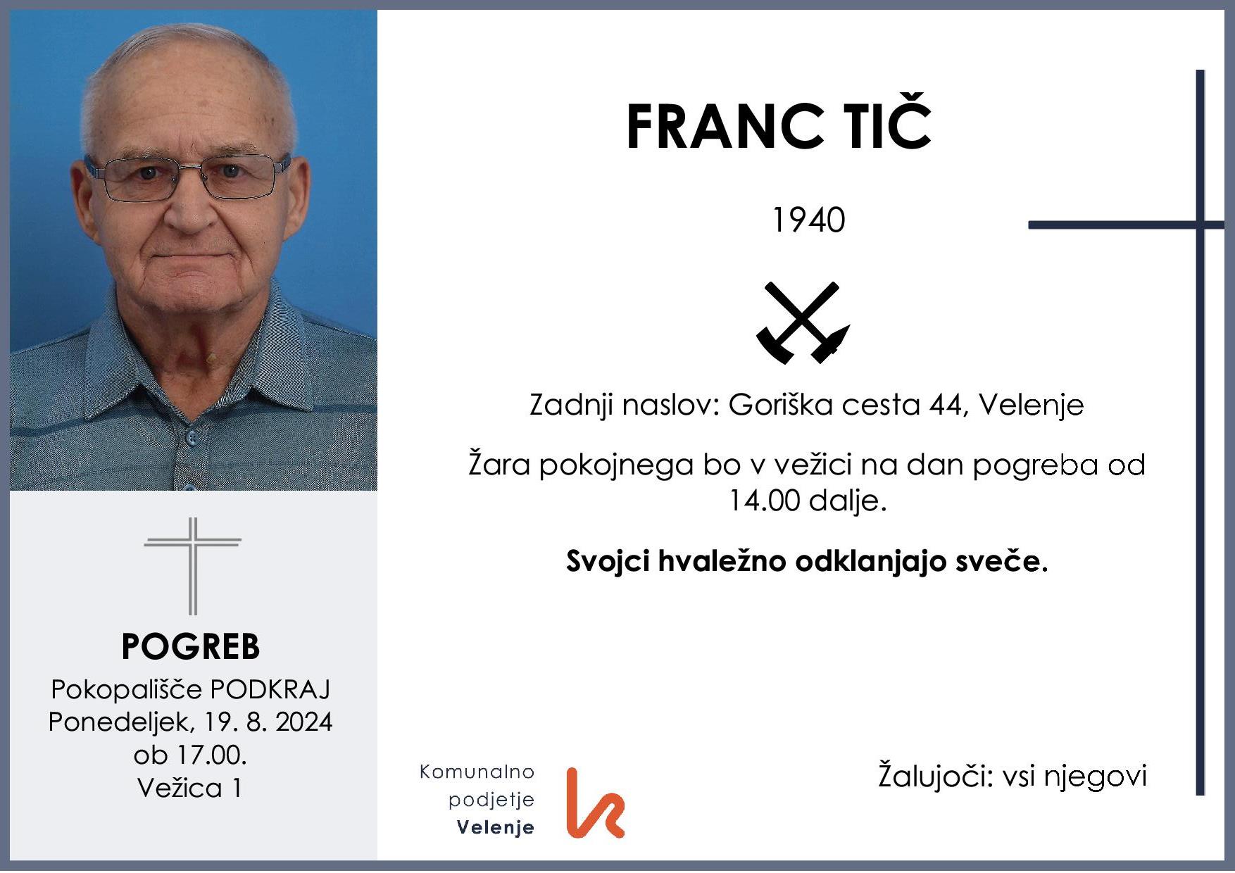 Tič Franc 1940 1